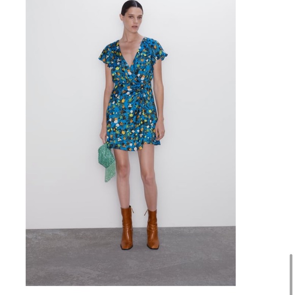 Zara Floral Print Mini Dress - Picture 2 of 6